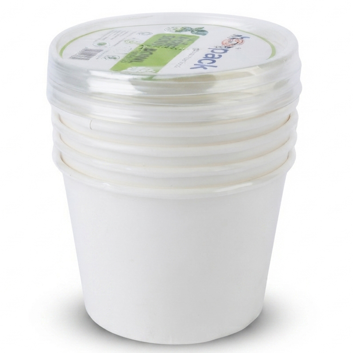 Hotpack Paper Soup Bowl With Lid 5 x 500ml