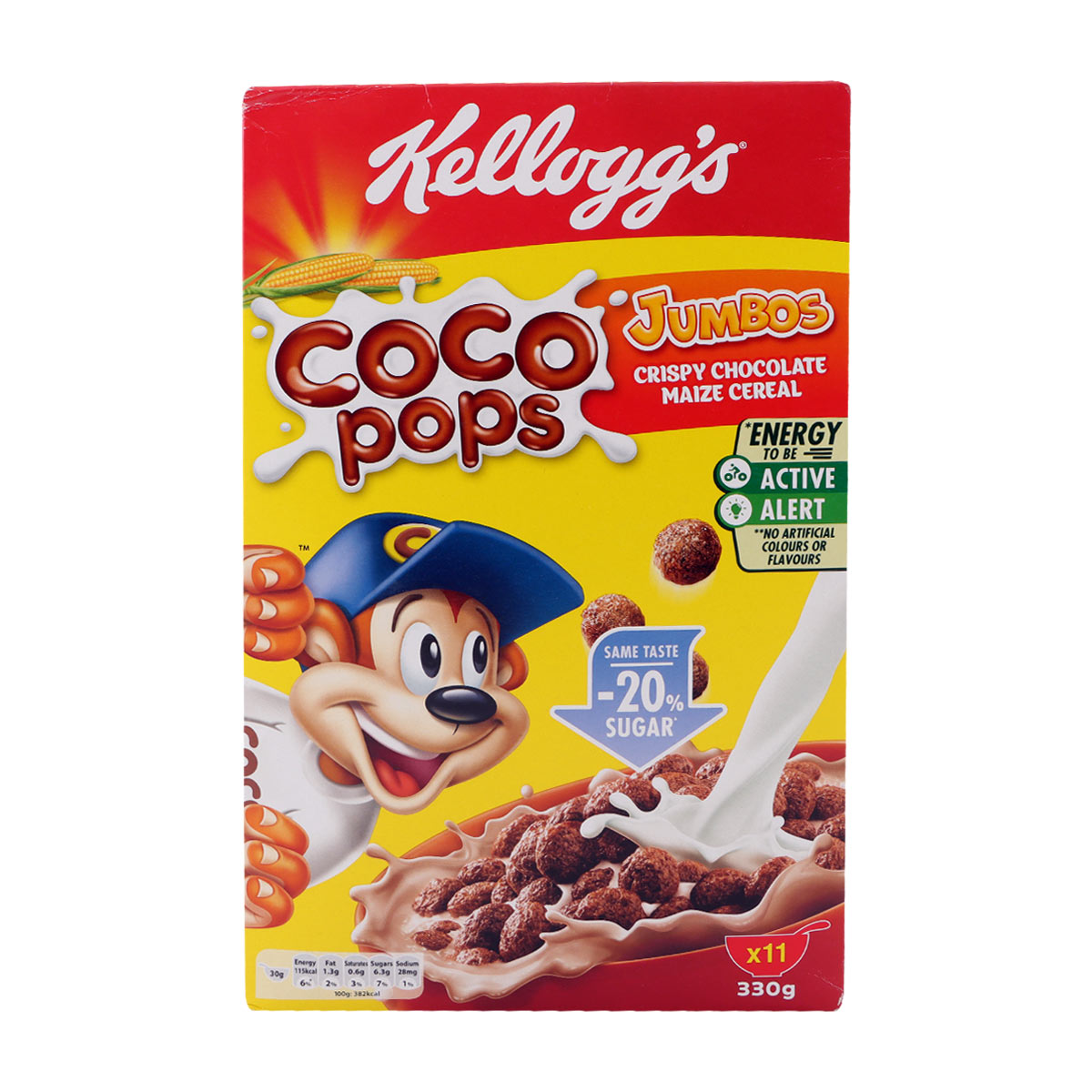 Kellogg's Coco Pops Jumbos Crispy Chocolate Maize Cereal 330g