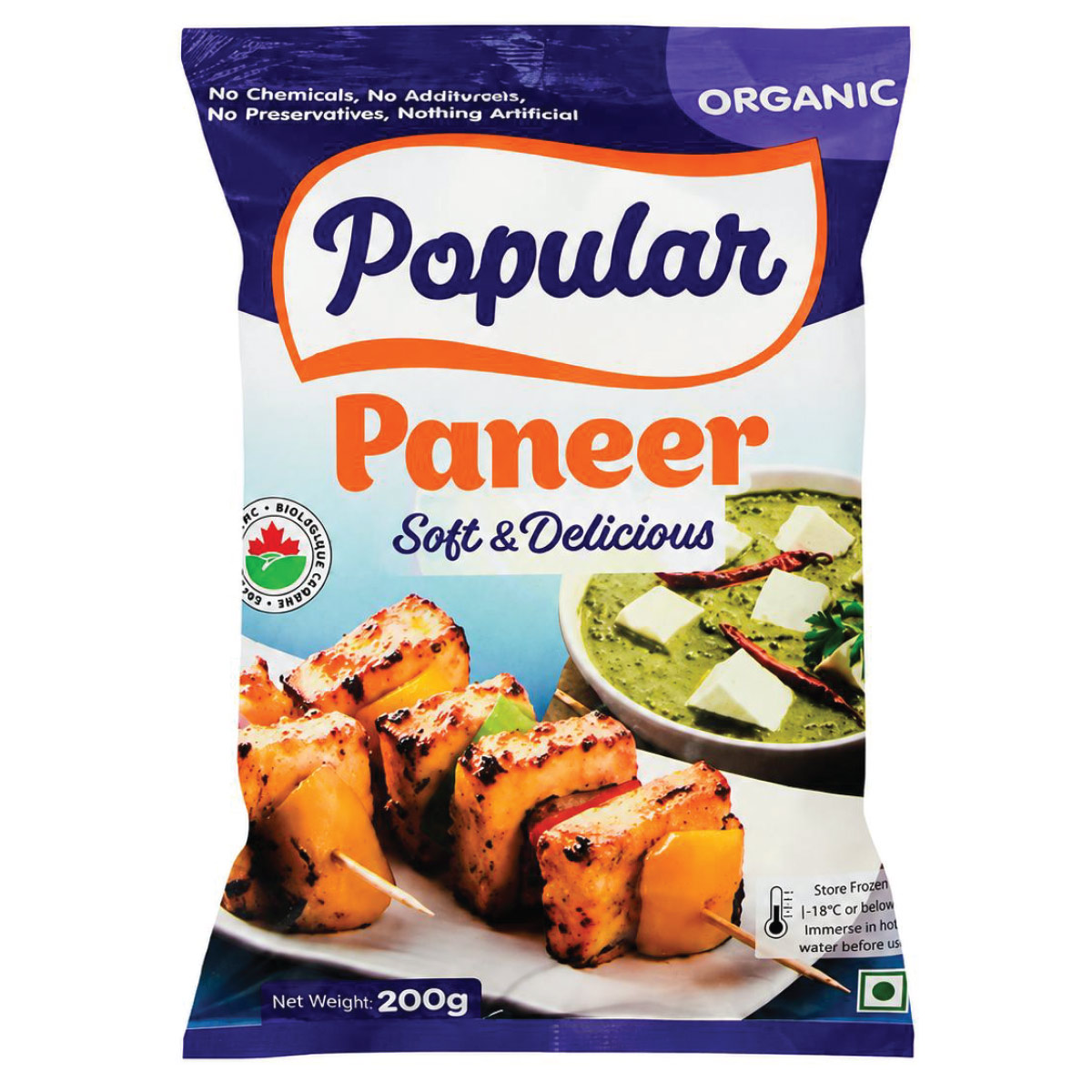 Popular Organic Soft & Delicious Paneer 200g