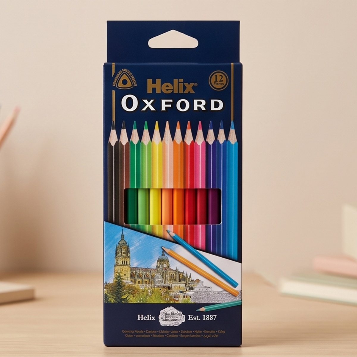 Helix Oxford Colour Pencils 12 Pieces
