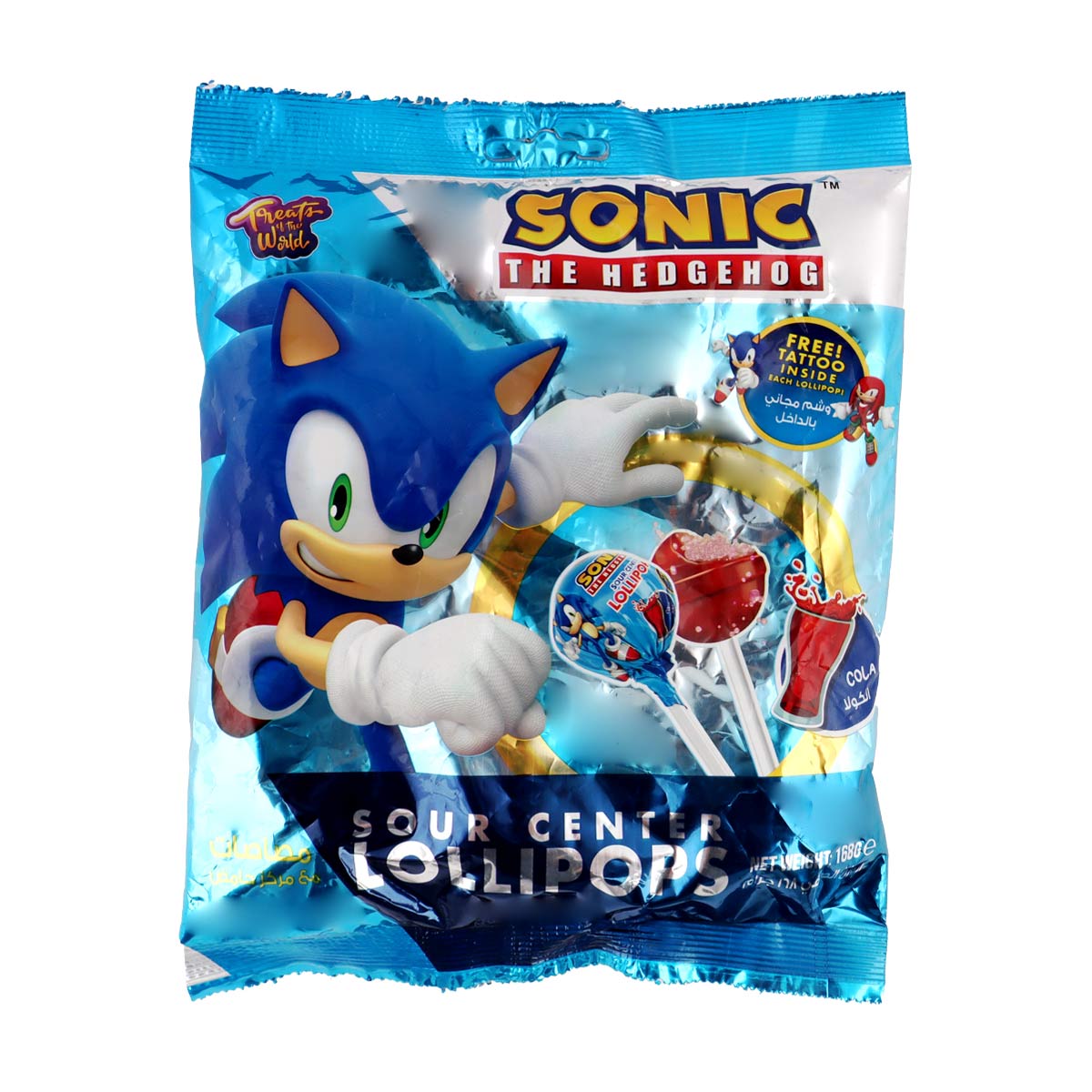 Sonic the Hedgehog Sour Center Lollipop 168g