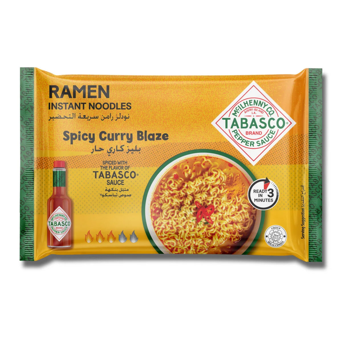 Tabasco Ramen Instant Noodles Spicy Curry Blaze