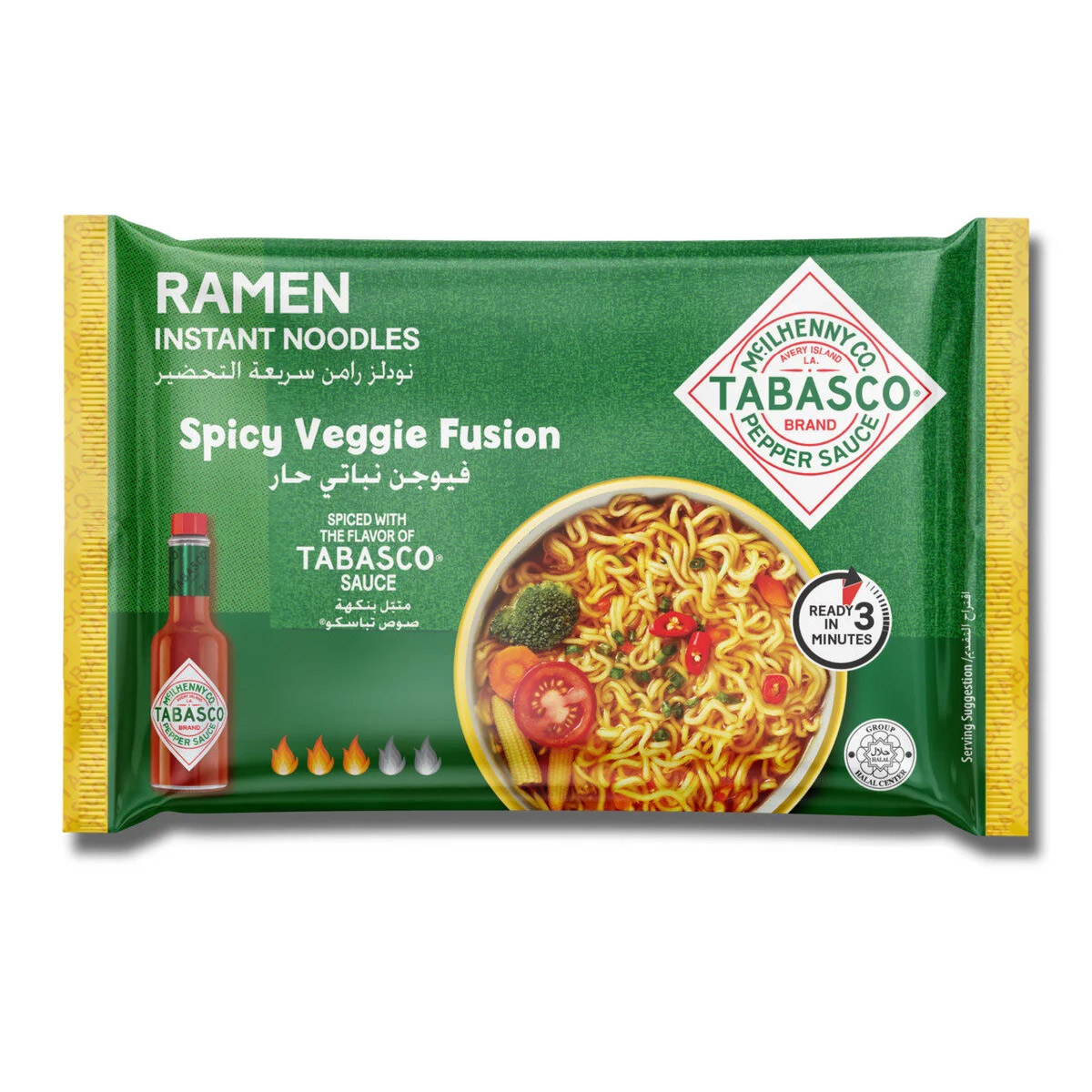 Tabasco Ramen Instant Noodles Spicy Veggie Fusion