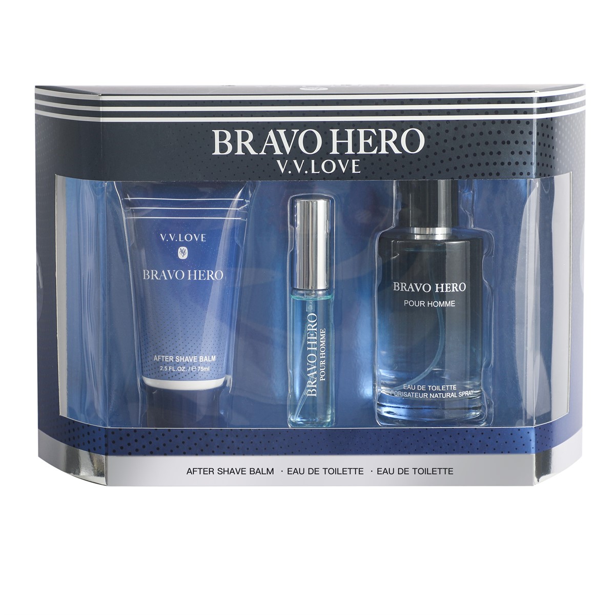 مجموعة بلسم ما بعد الحلاقة للرجال من V.V Love Bravo Hero VL7502