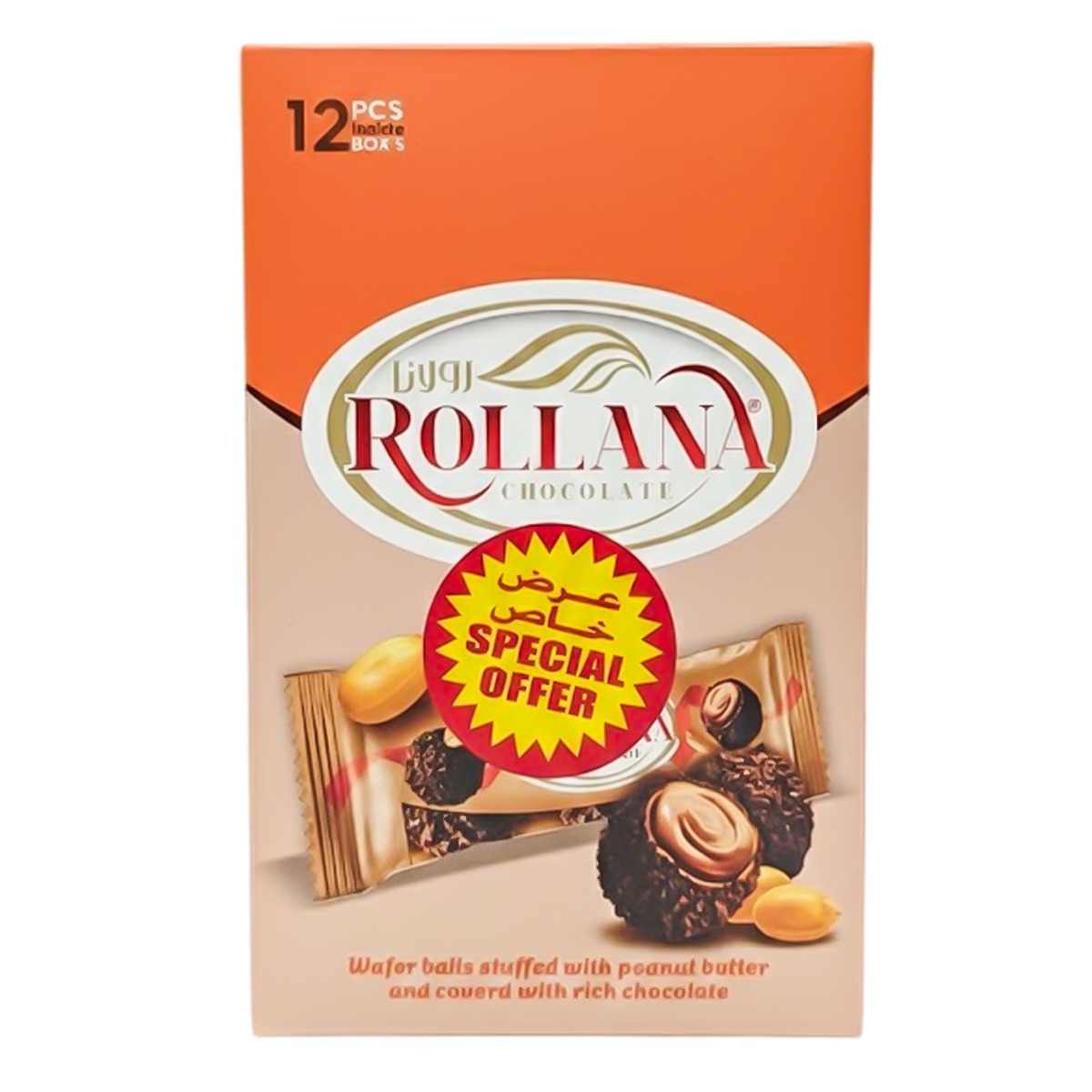 Rollana Wafers Balls with Cream & Coconut 30x12g