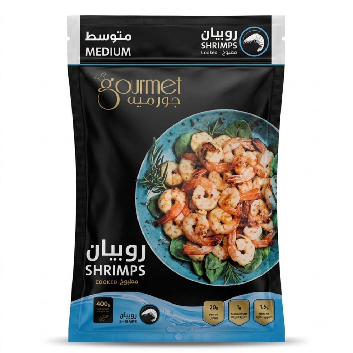 Gourmet Cooked Medium Shrimps 400g