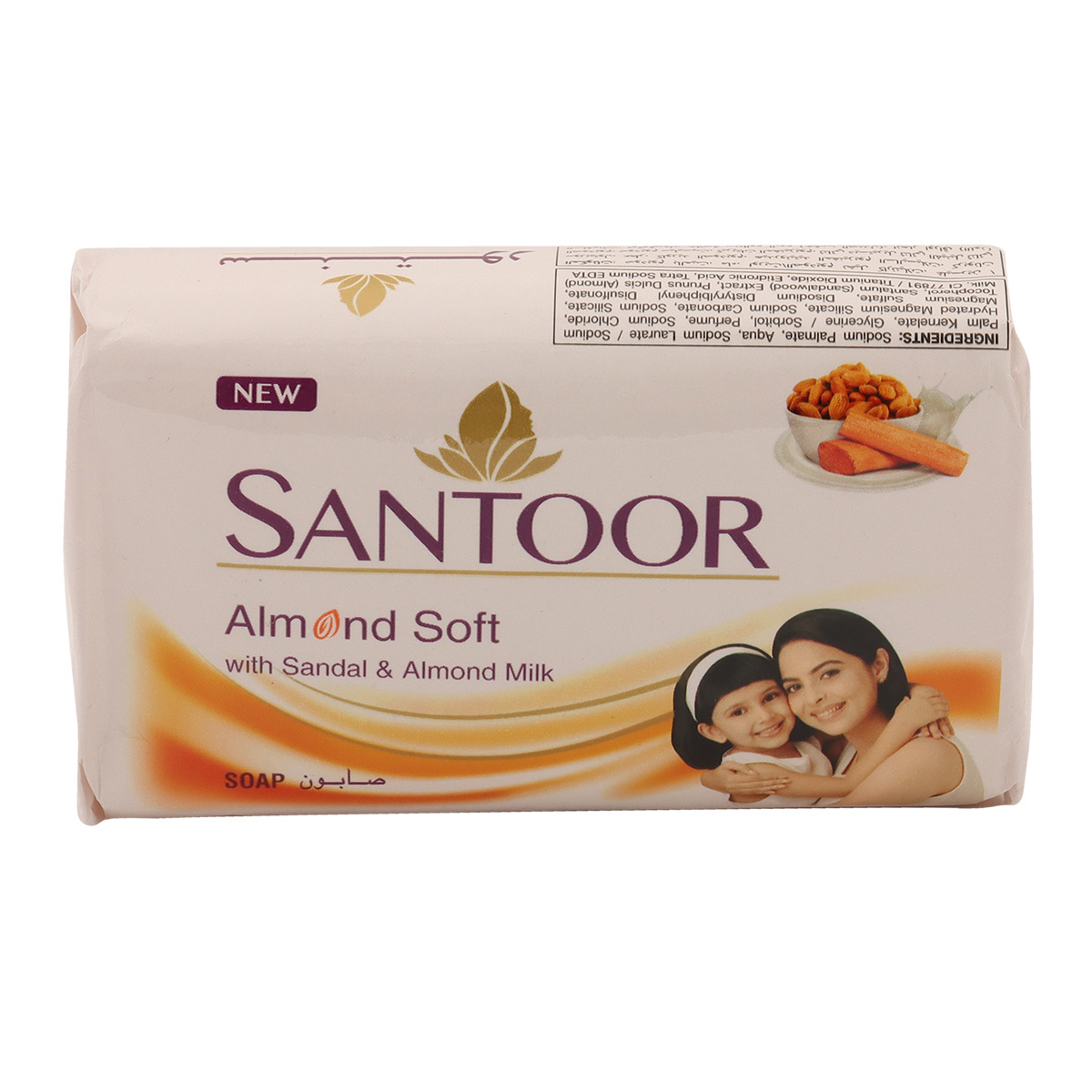 Santoor Soap White Sandal & Almond Milk 175gm