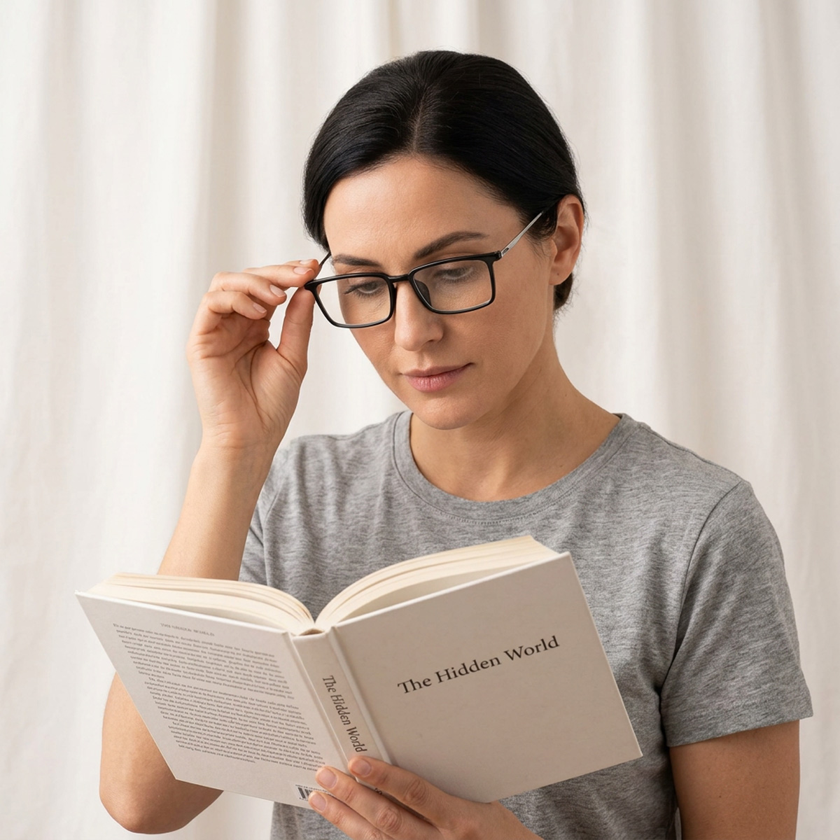 Reading Glasses With Rectangular Frame