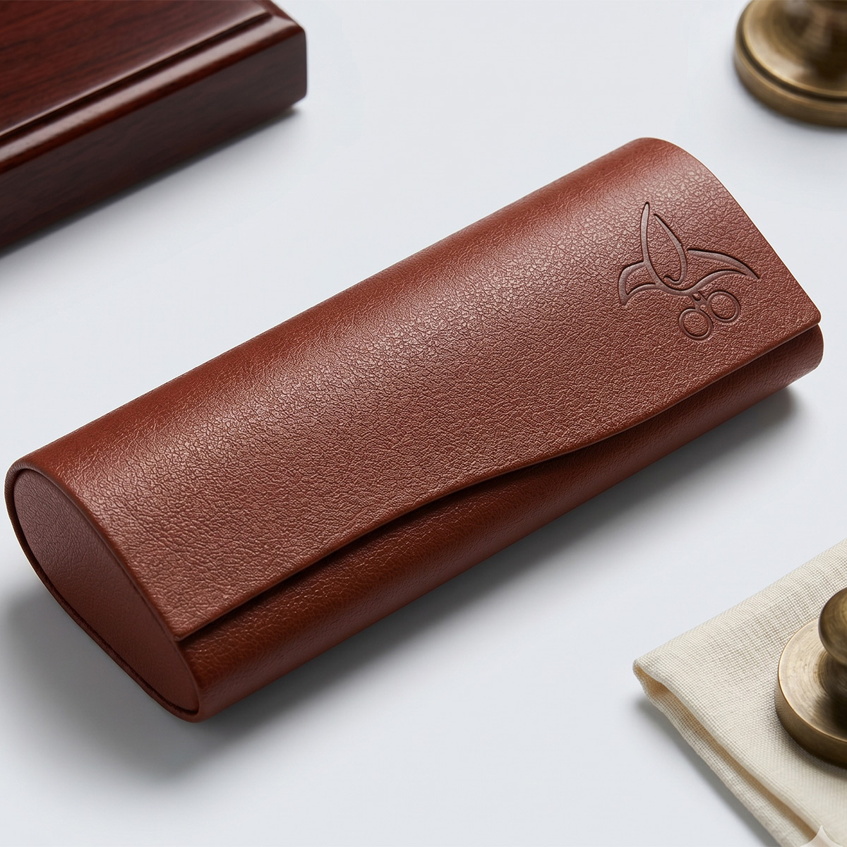 Glasses Case Brown Leather