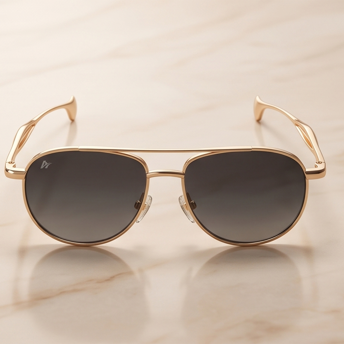 Aviator Sunglass With Golden Frame For Women