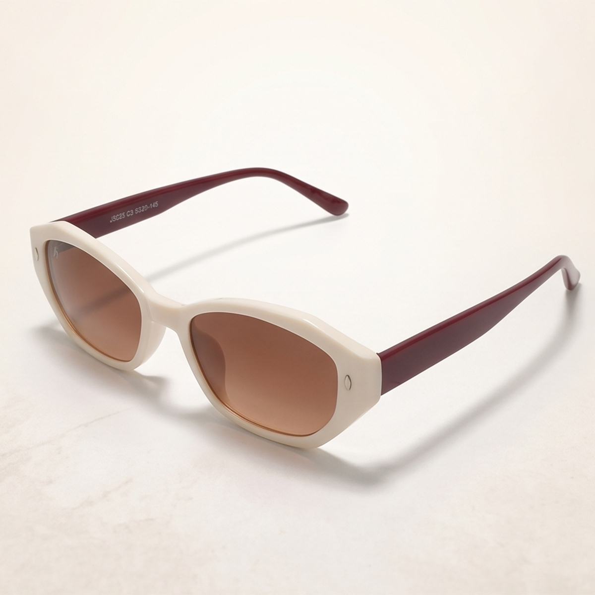 Off White Oval Frame & Red Framd Sunglass For Women