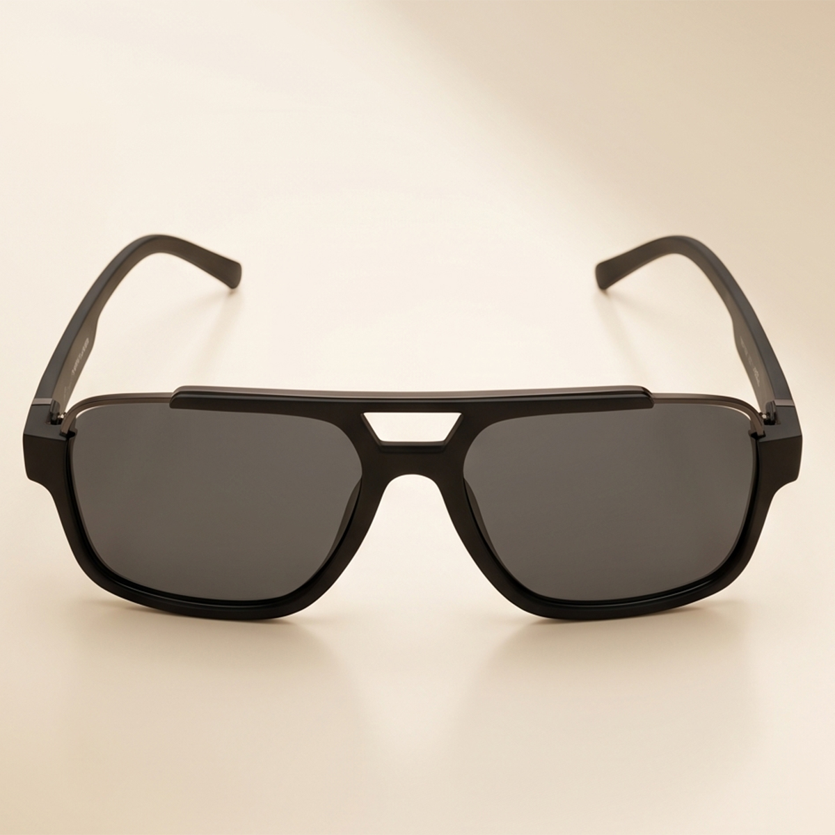 Black Pilot Frame Sunglasses For Men