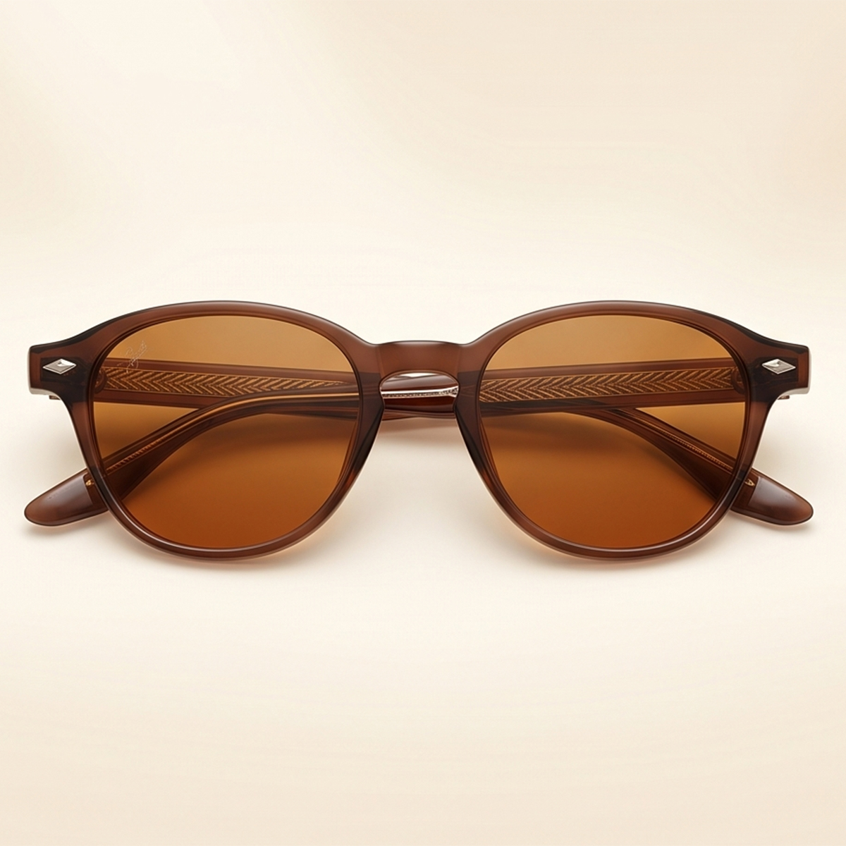 Retro Inspired Translucent Brown Sunglassed For Men