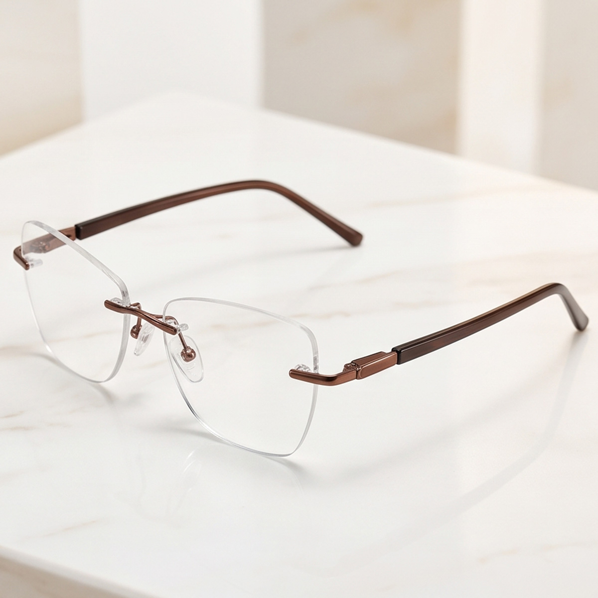 Ladies Eyeglasses Frame Rimless