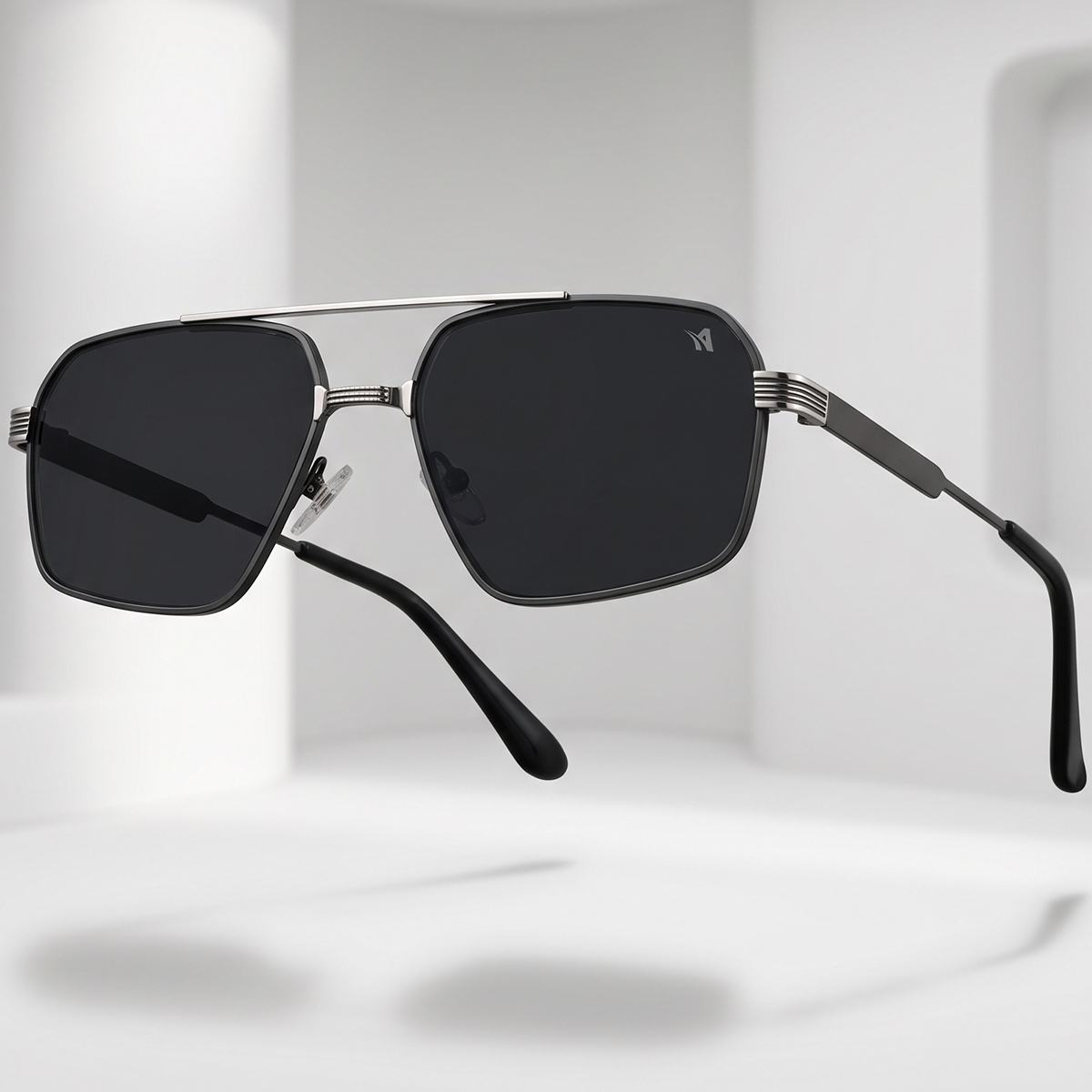 Double Bridge Metal Frame Sunglasses For Men