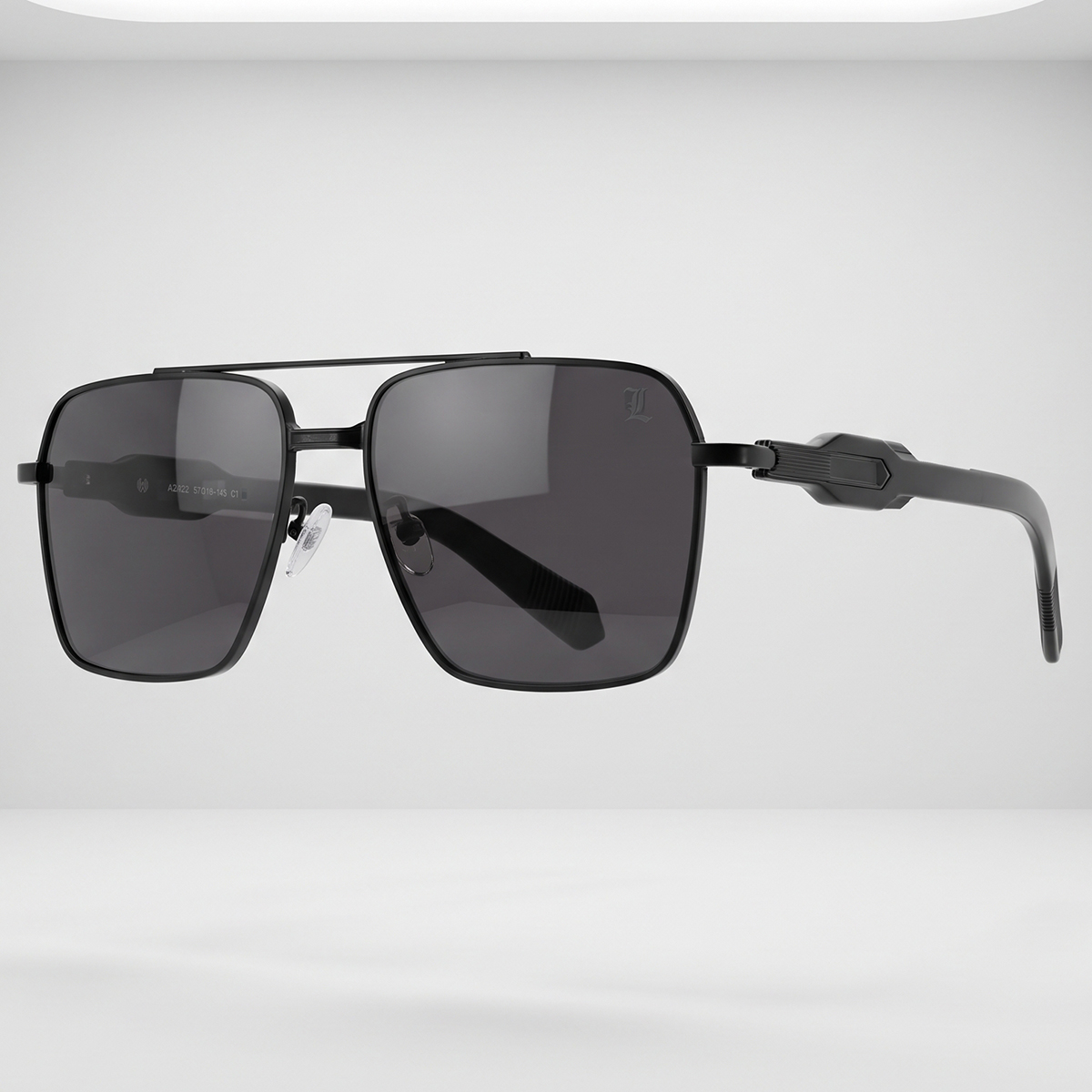 Men's Retro Matte Black Sunglasses