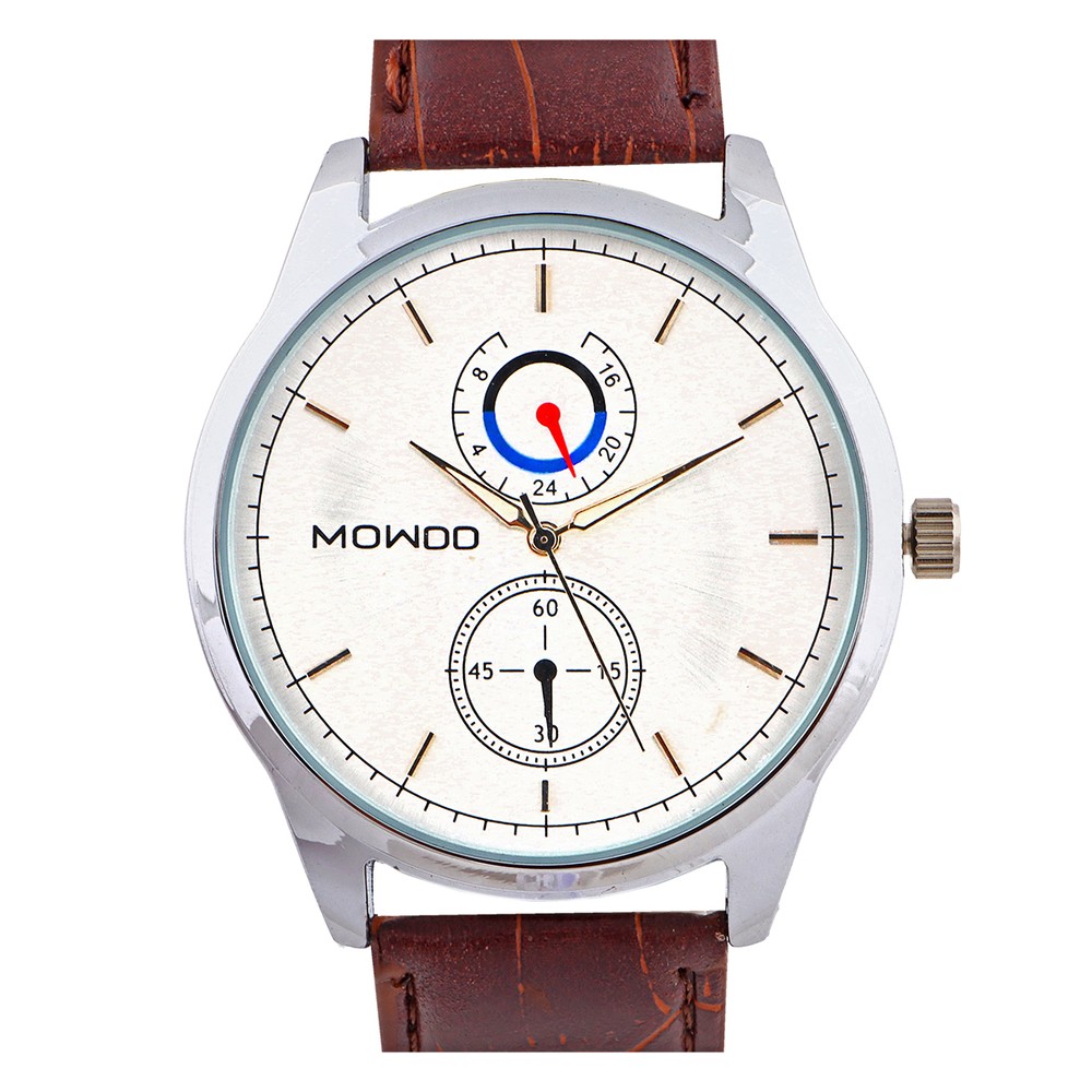 Mowdd Gents Leather Strap Analog Watch