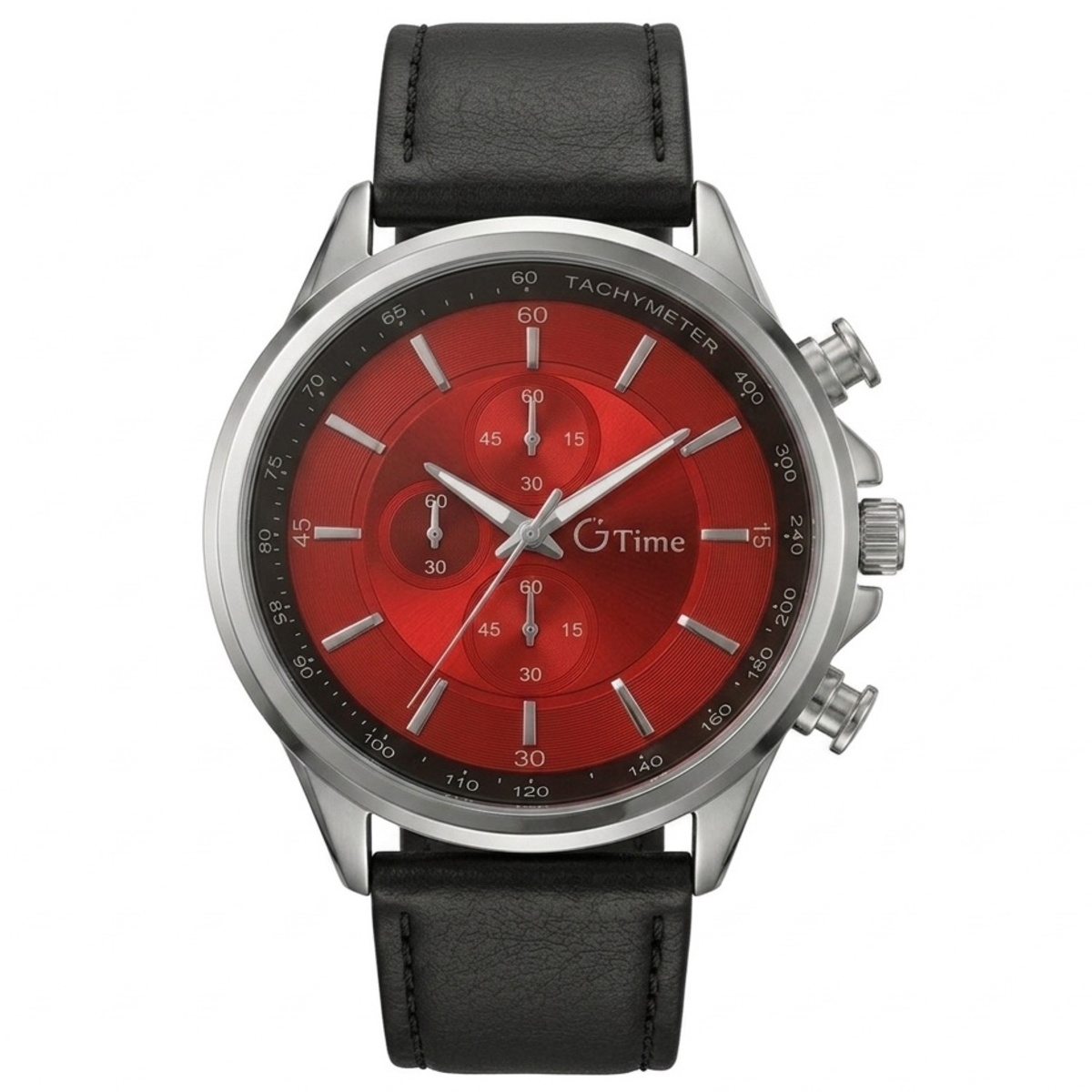 Time Gents Rubber Strap Watch