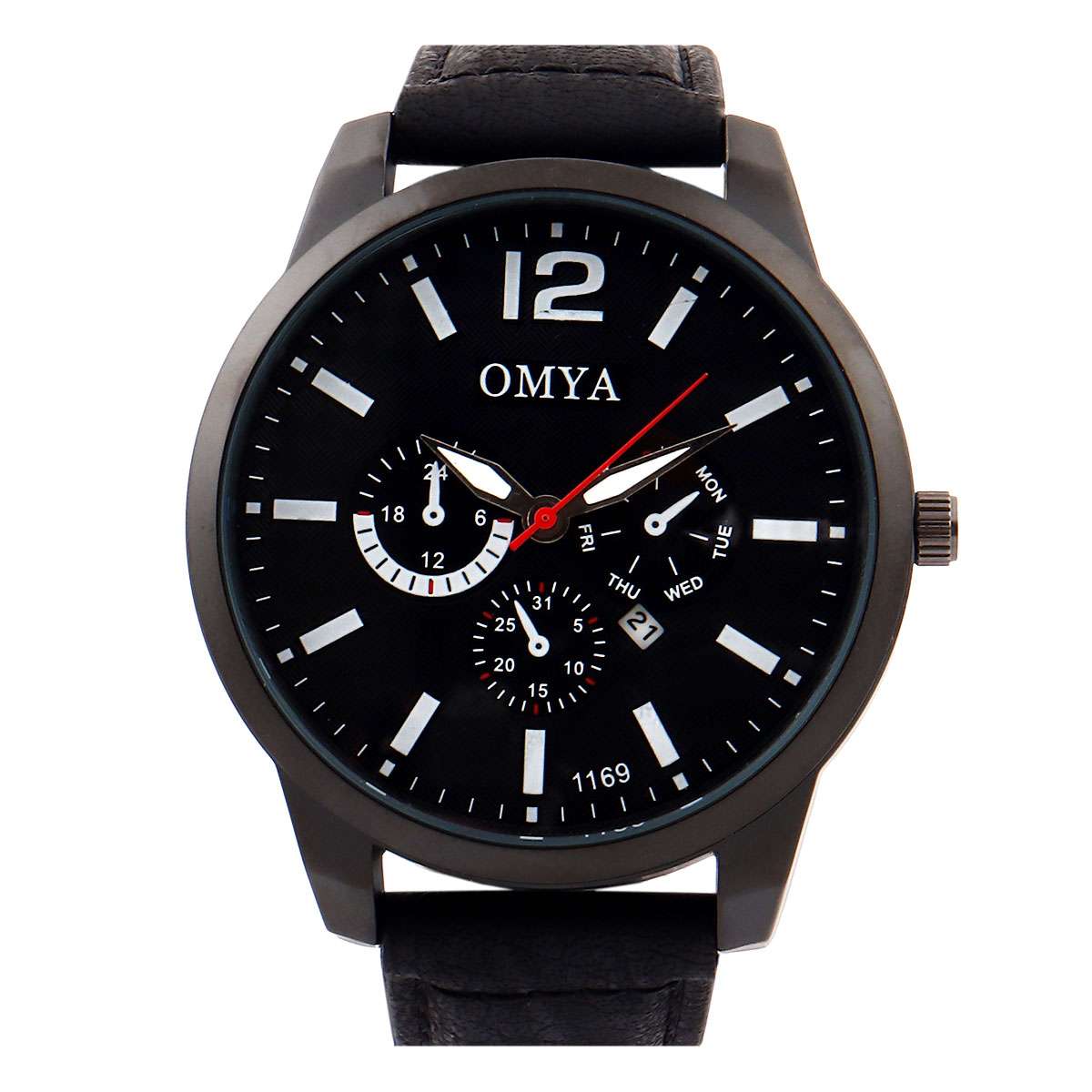 Omya Gents Leather Strap Analog Watch