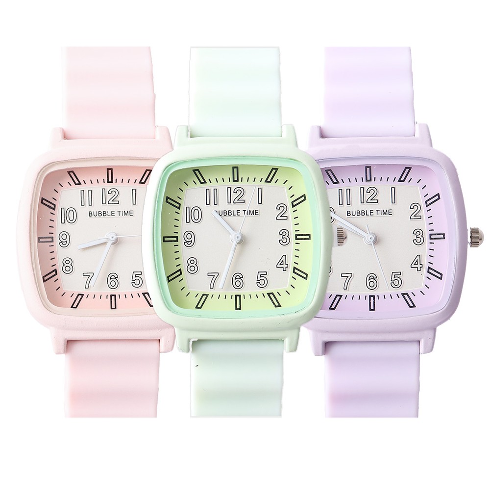Bubble Time Ladies Watch with Rubber Strap W-H027-1 (Assorted Colors) 1 Piece