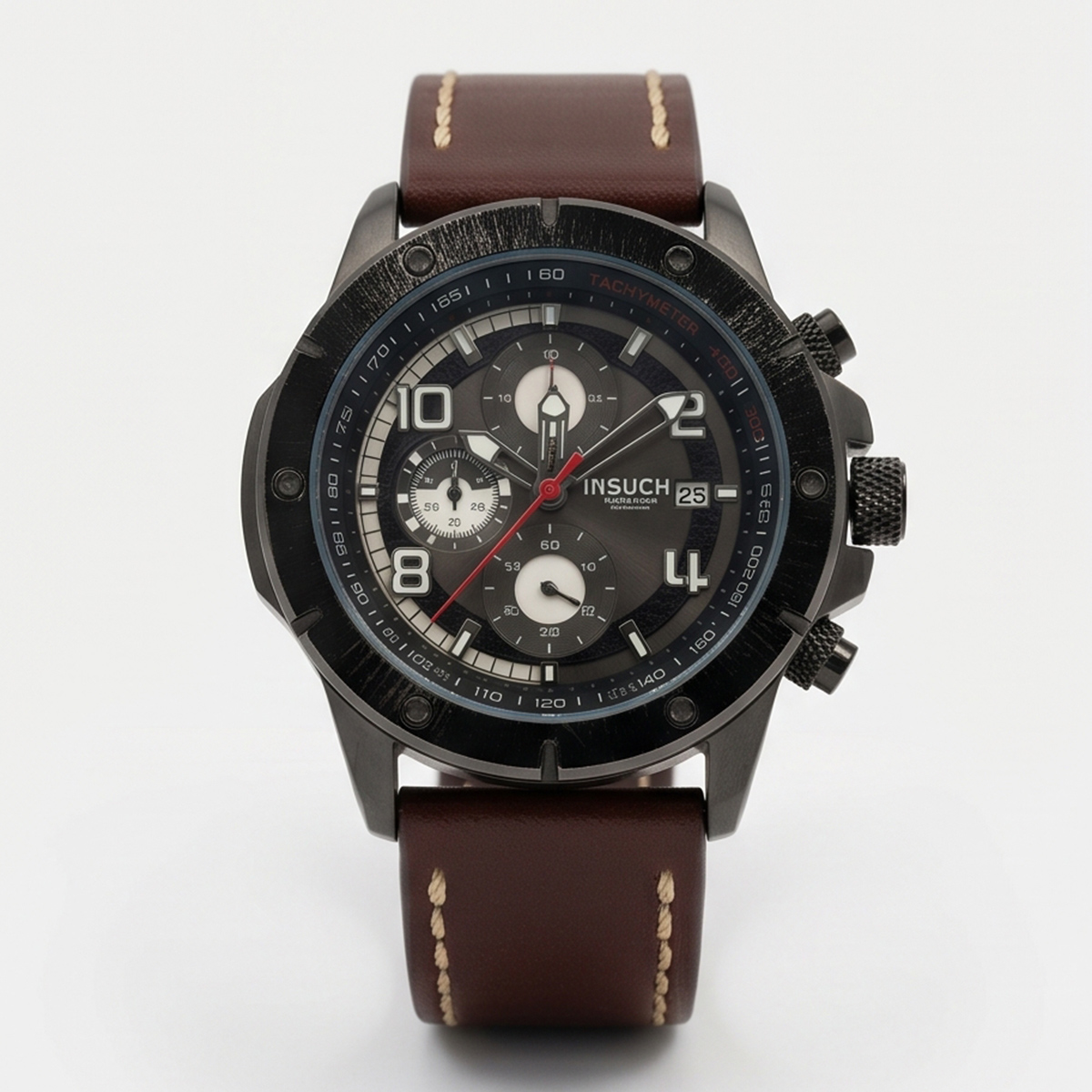 Insuch Mens Leather Watch