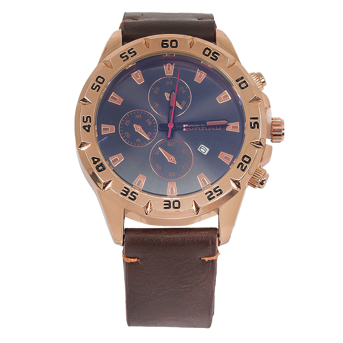 Apache Mens Analog Watch With Leather Strap