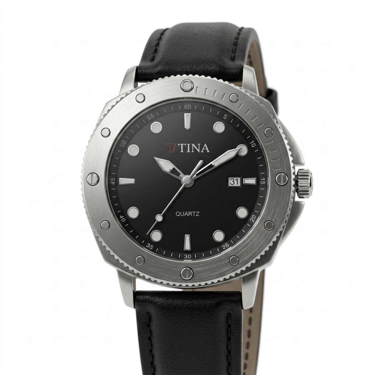 Mens Leather Watch