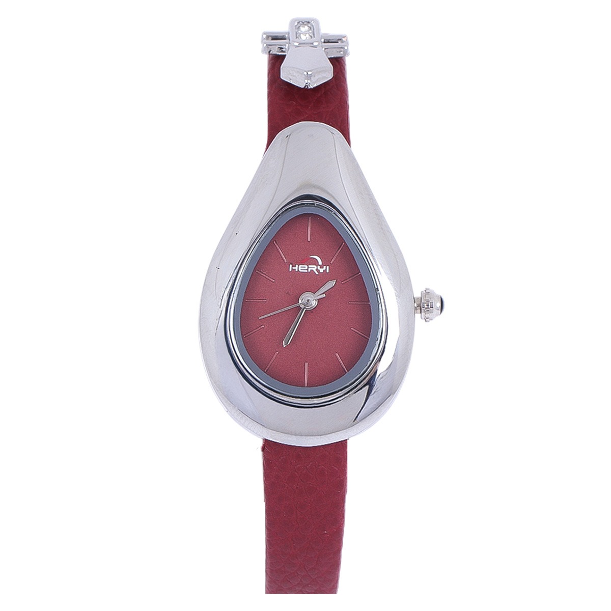 Heryi Ladies Leather Watch Red