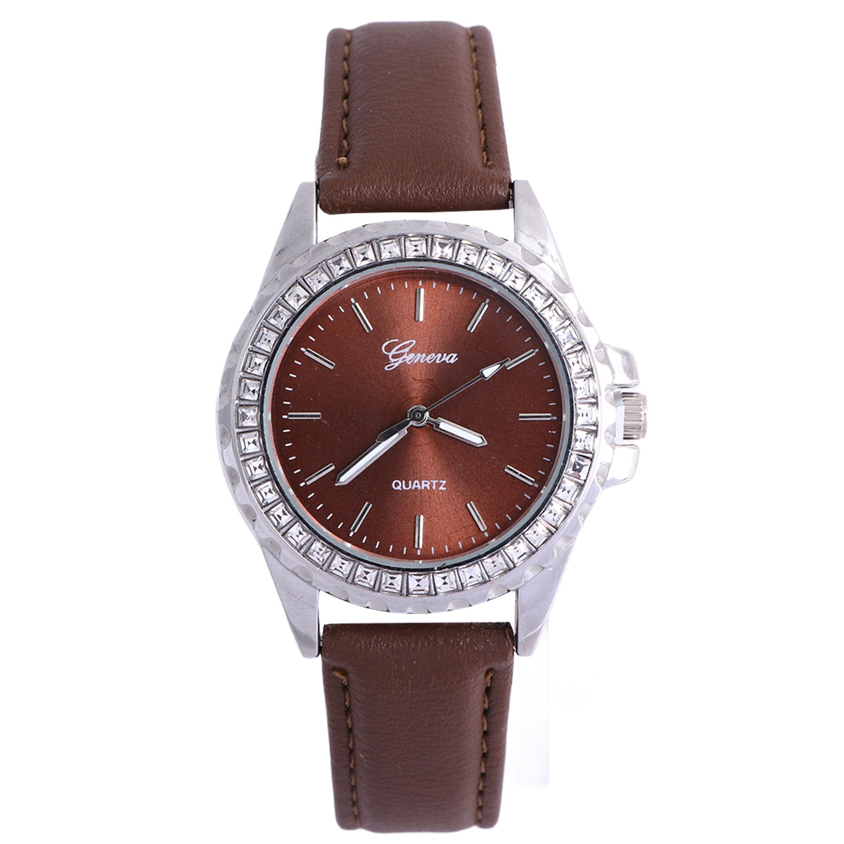 Geneva Ladies Leather Watch
