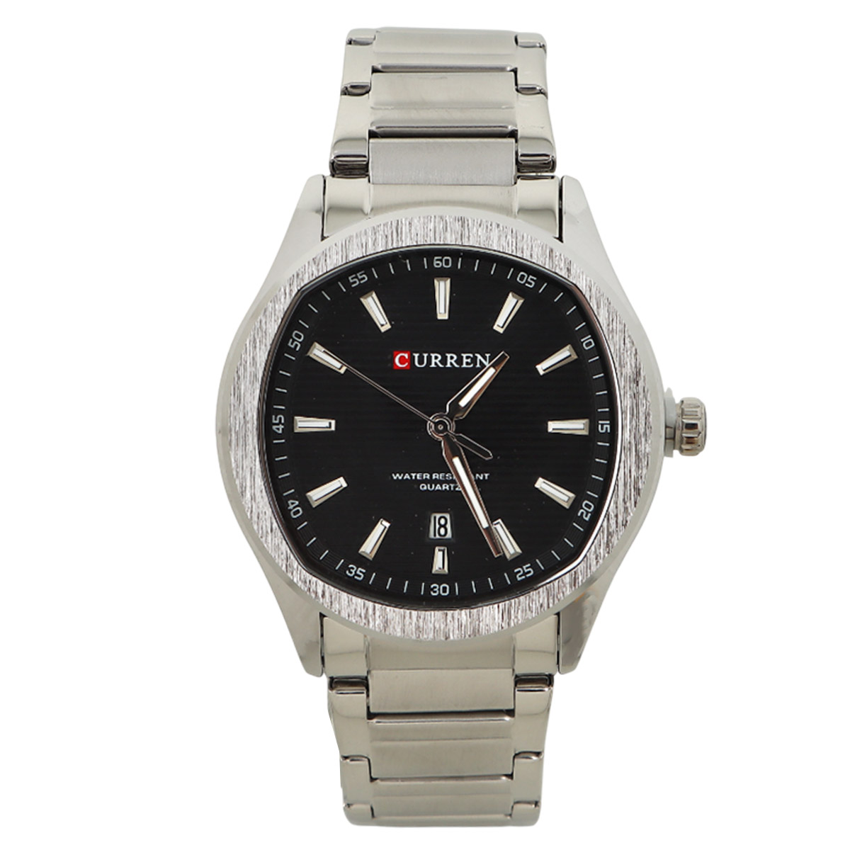 Curren Gents Metal Quartz Watch Silver Black