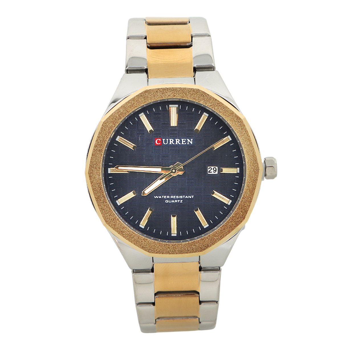 Curren Gents Metal Quartz Watch Two Tone Round Blue | رجال | ساعات رجالية | ساعات رجالية رسمية