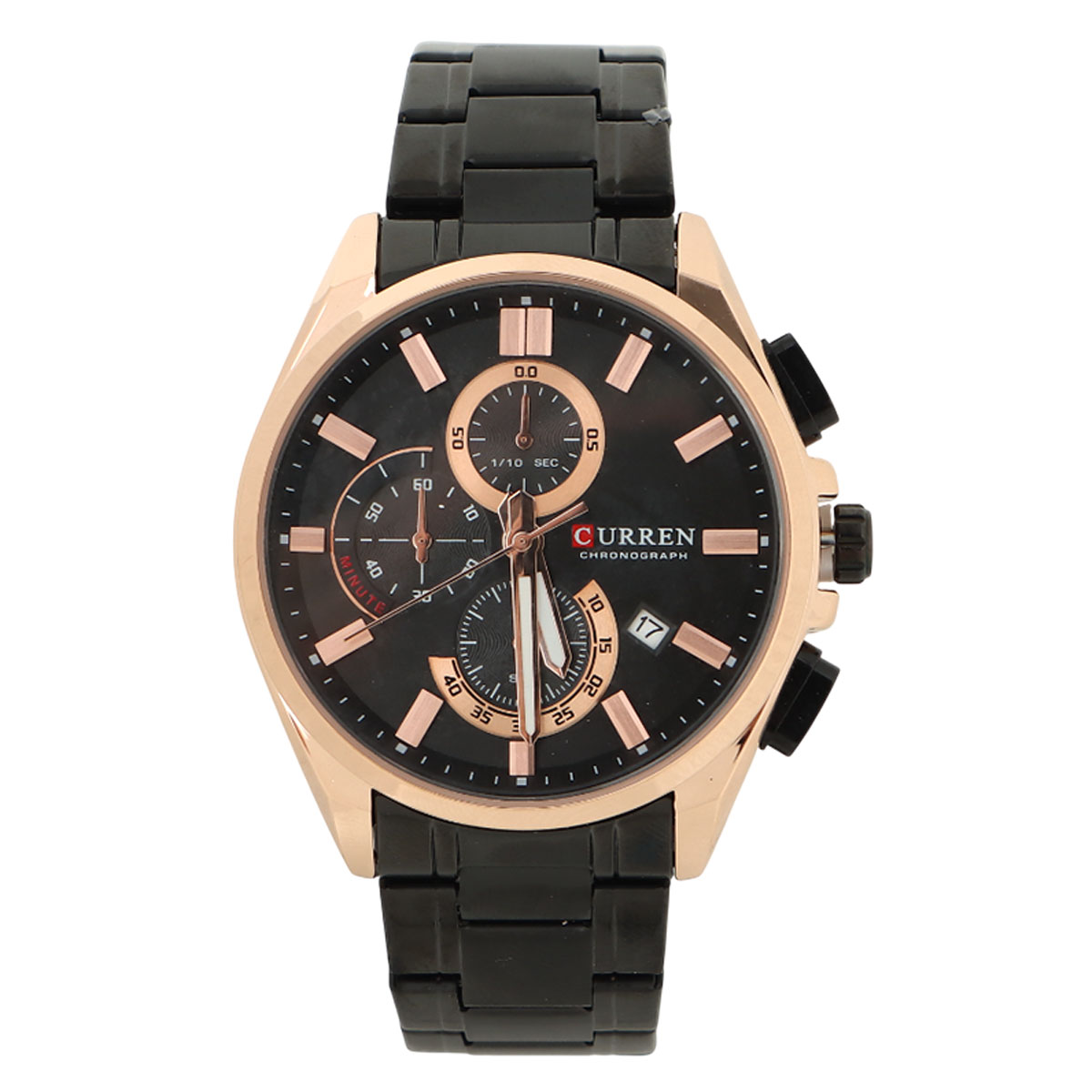 Curren Gents Metal Quartz Watch Two Tone Round Black | رجال | ساعات رجالية | ساعات رجالية رسمية