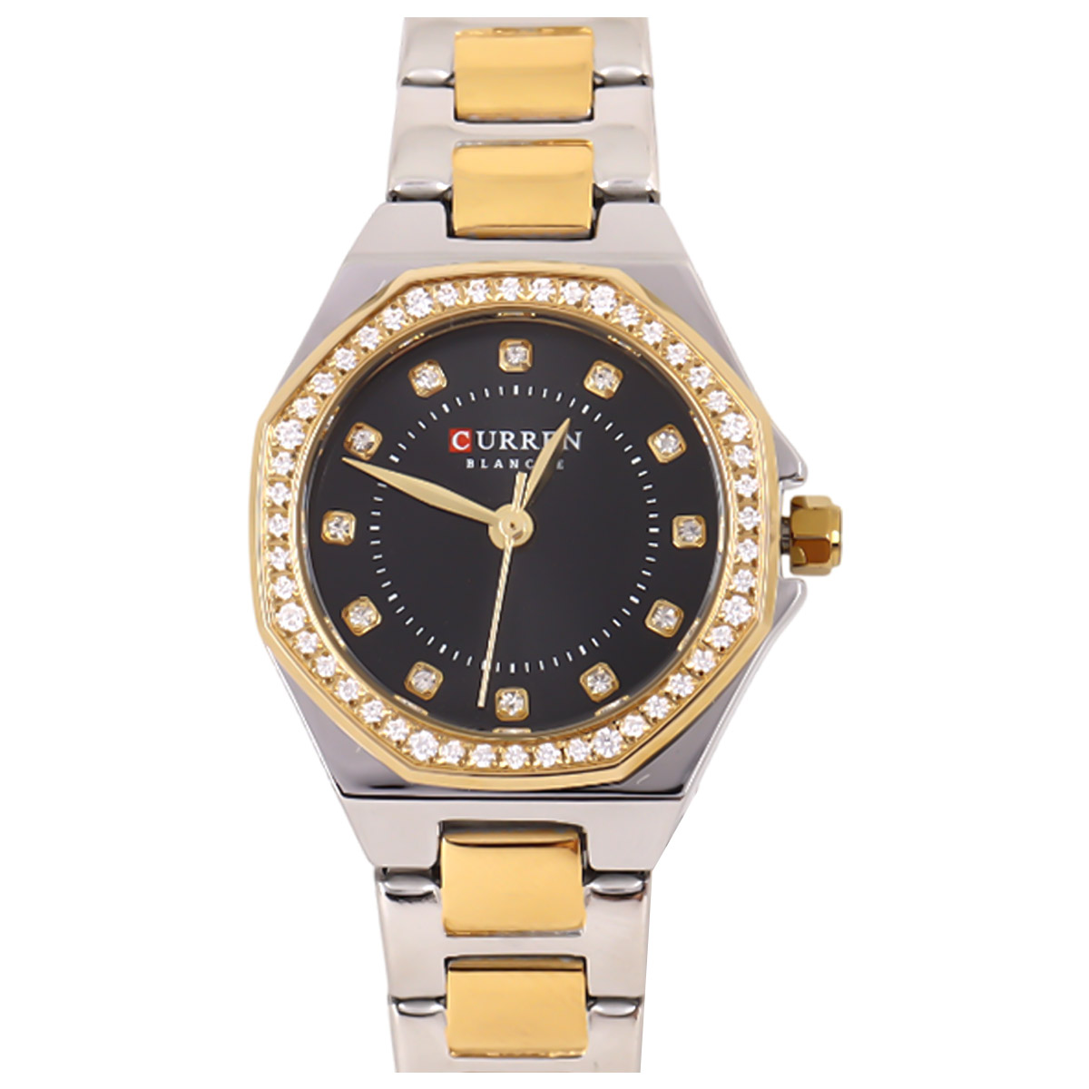 Curren Blanche Black Metal Watch For Women