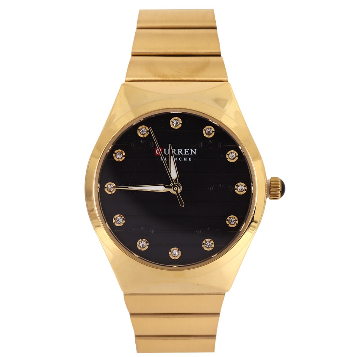 Curren Blanche Black Metal Watch For Women