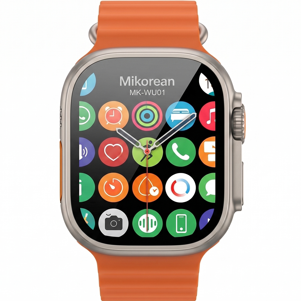 Smartwatch with Orange Strap