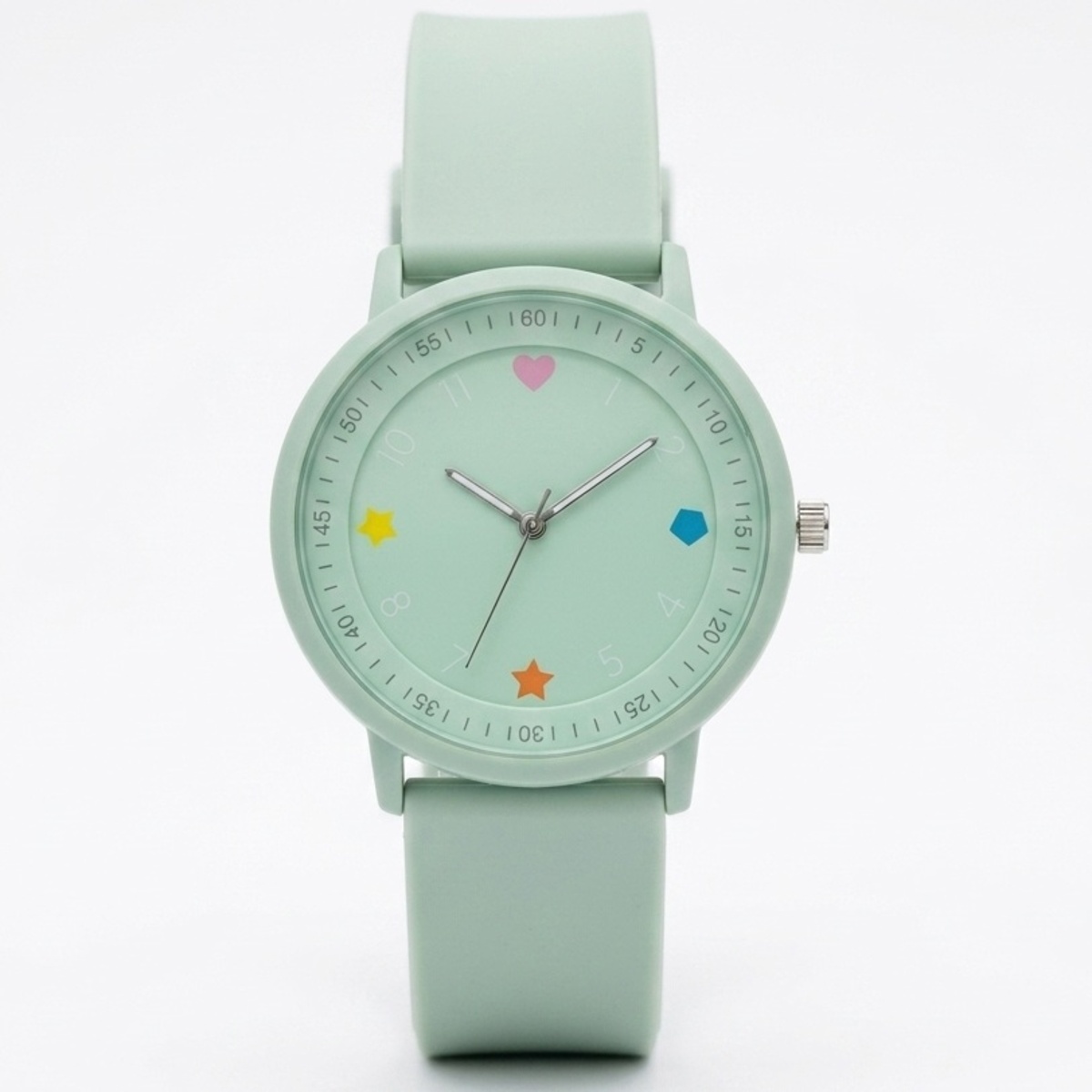 Ladies Rubber Watch Mint Green