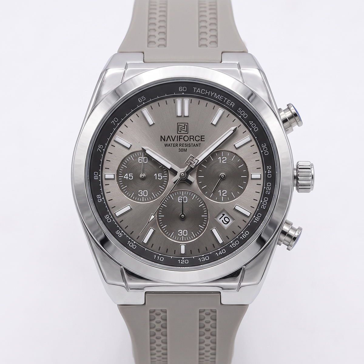 Naviforce Mens Rubber Watch NF8080-S/GY/GY
