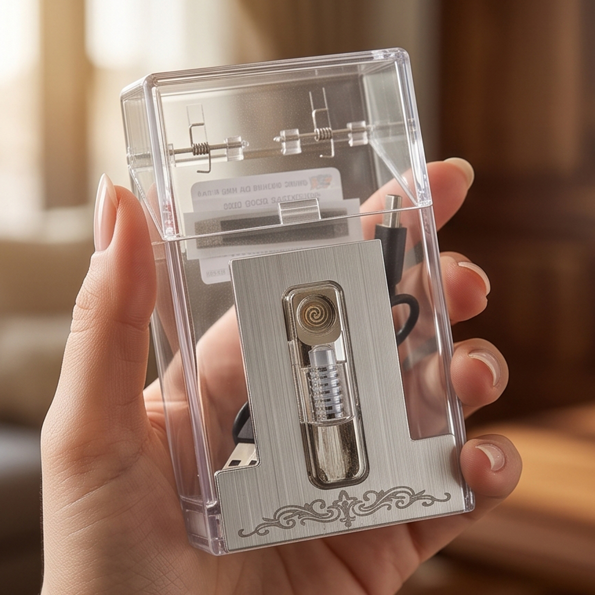 Focus Cigarette Case With Lighter