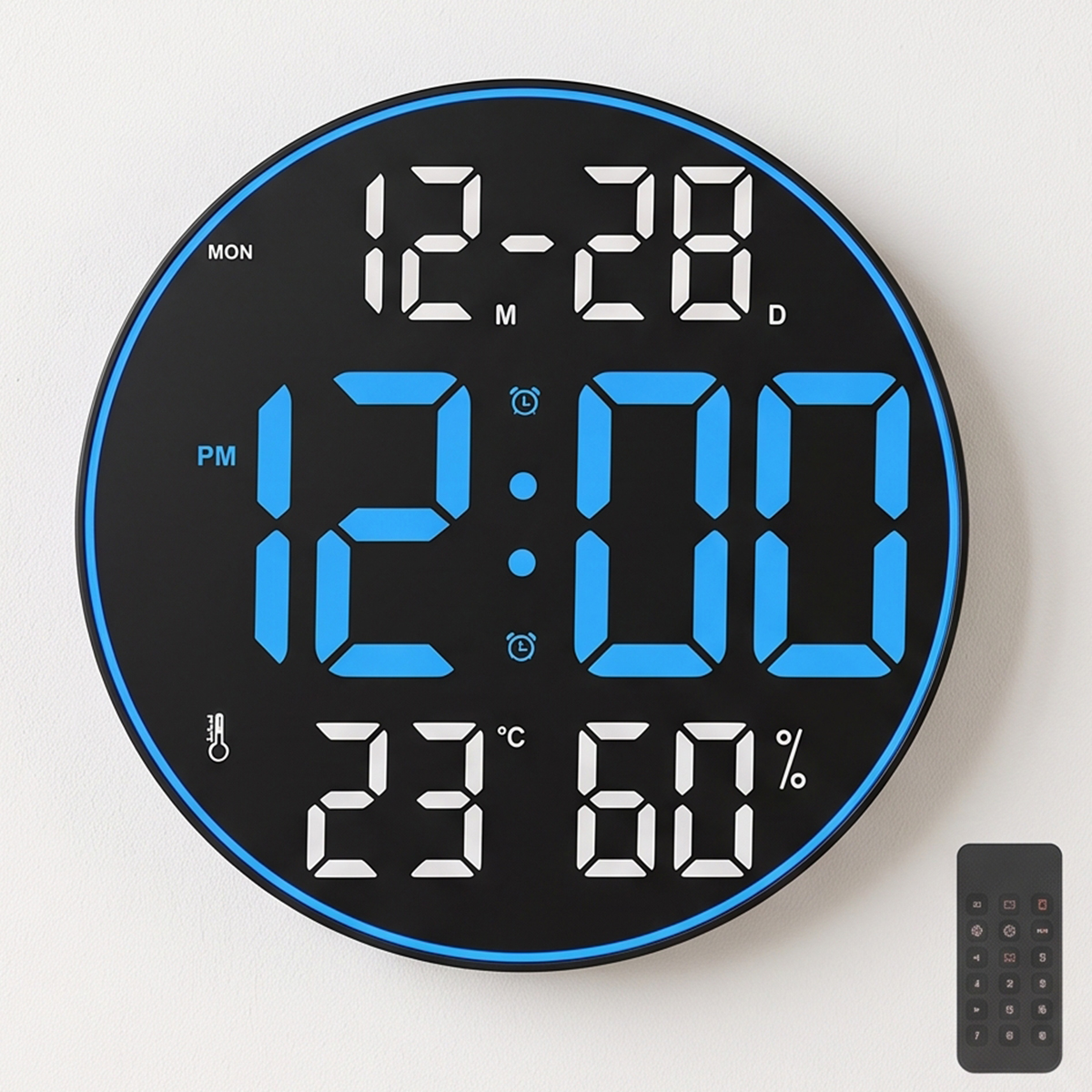 Digital Wall Clock With Remote Control