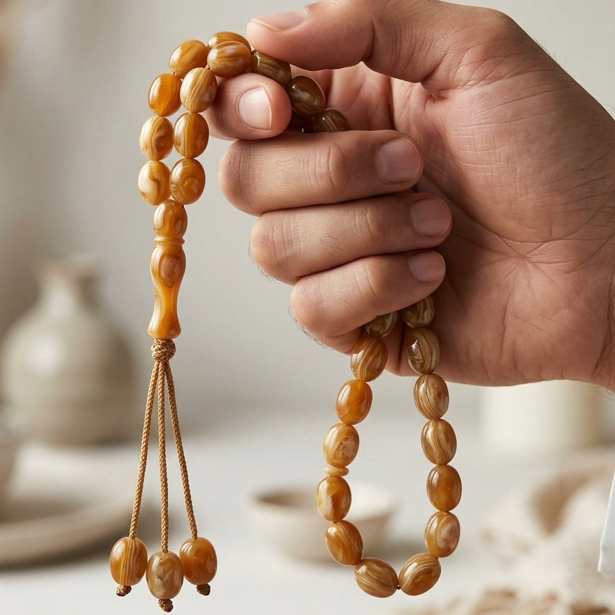 Amber Prayer Beads
