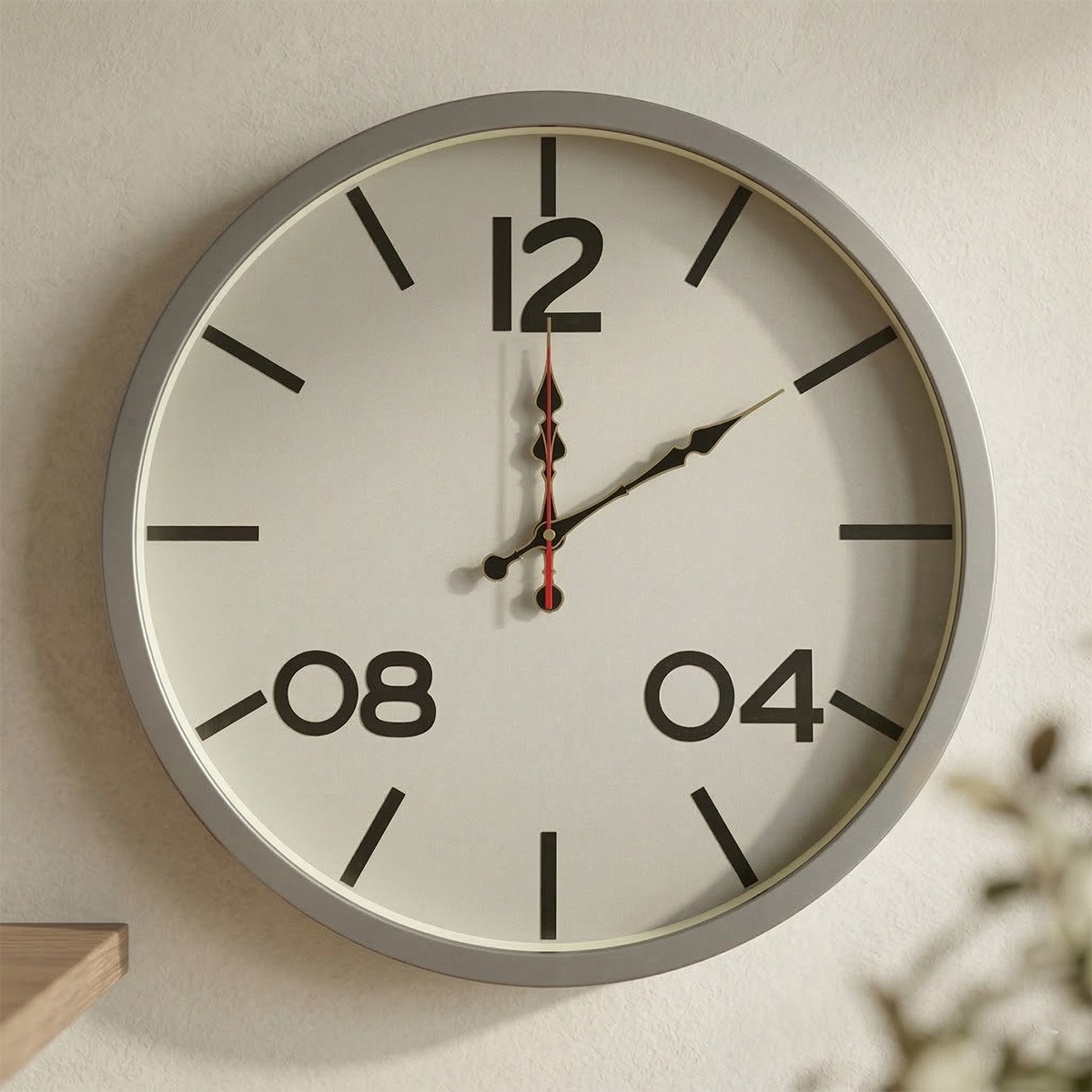 Wall Clock 50cm White