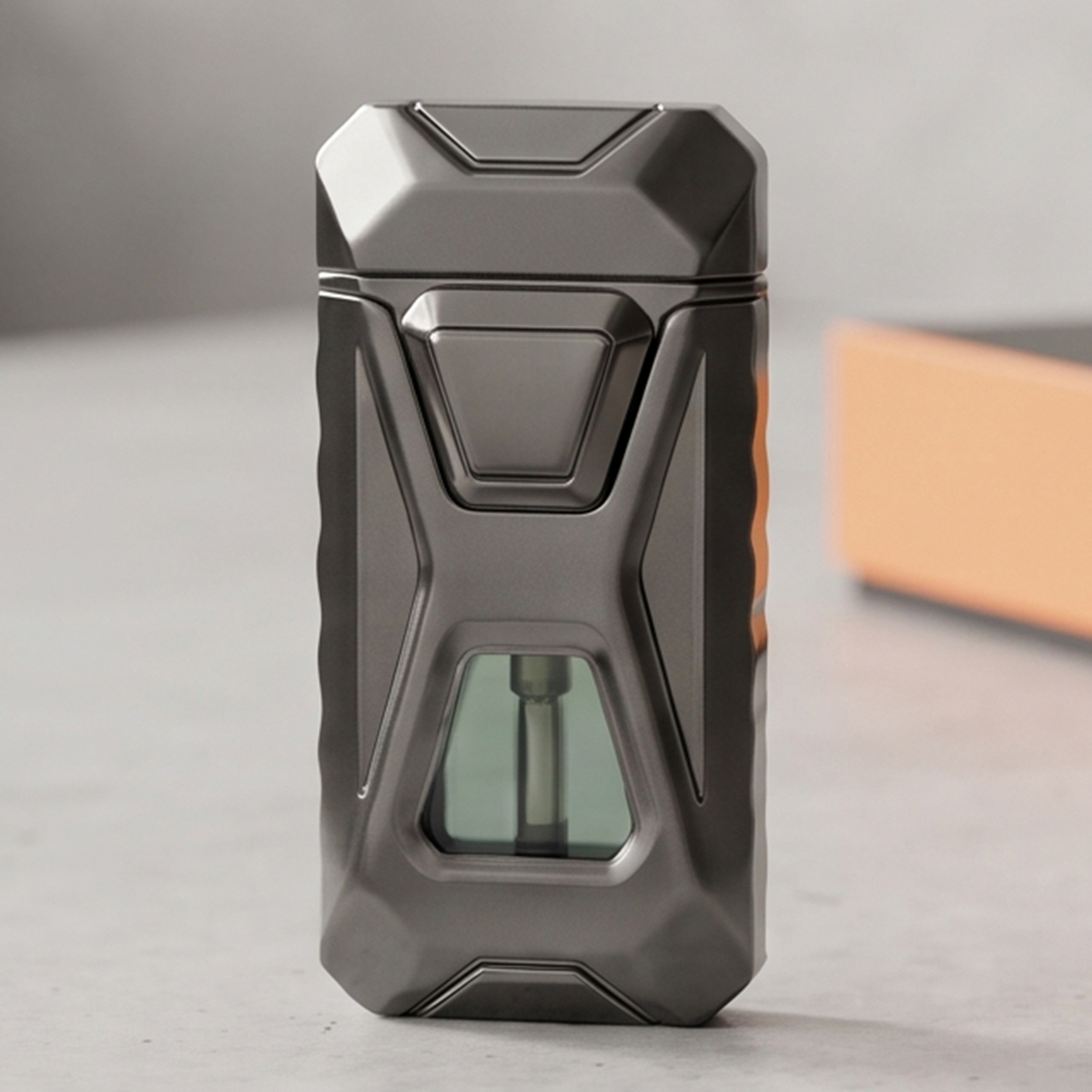 Gun Metal Body Gas & Electric Lighter