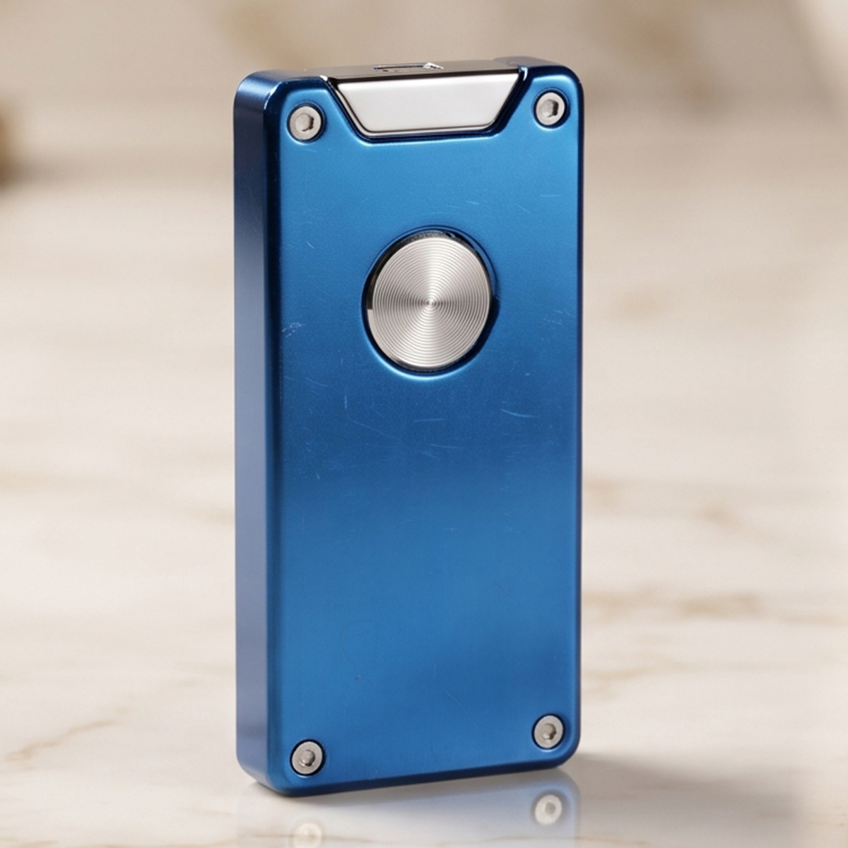 Blue Metallic Body USB Electric Lighter
