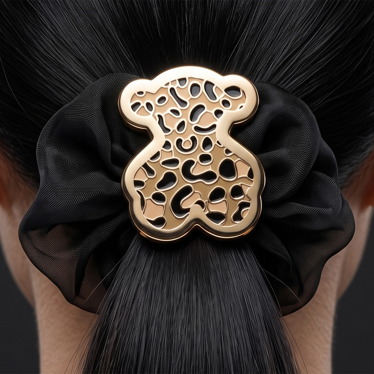 Pony Single Hair Scrunchie With Golden