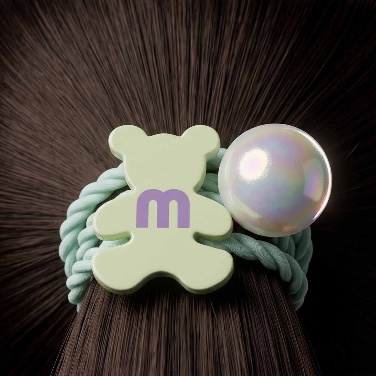Bear And Pearl Hair Tie