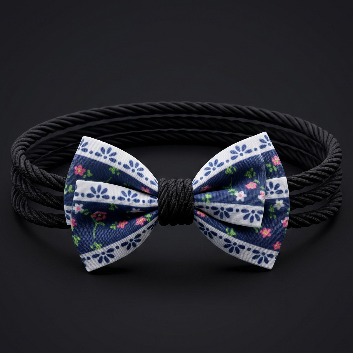 Floral Bow Hair Tie