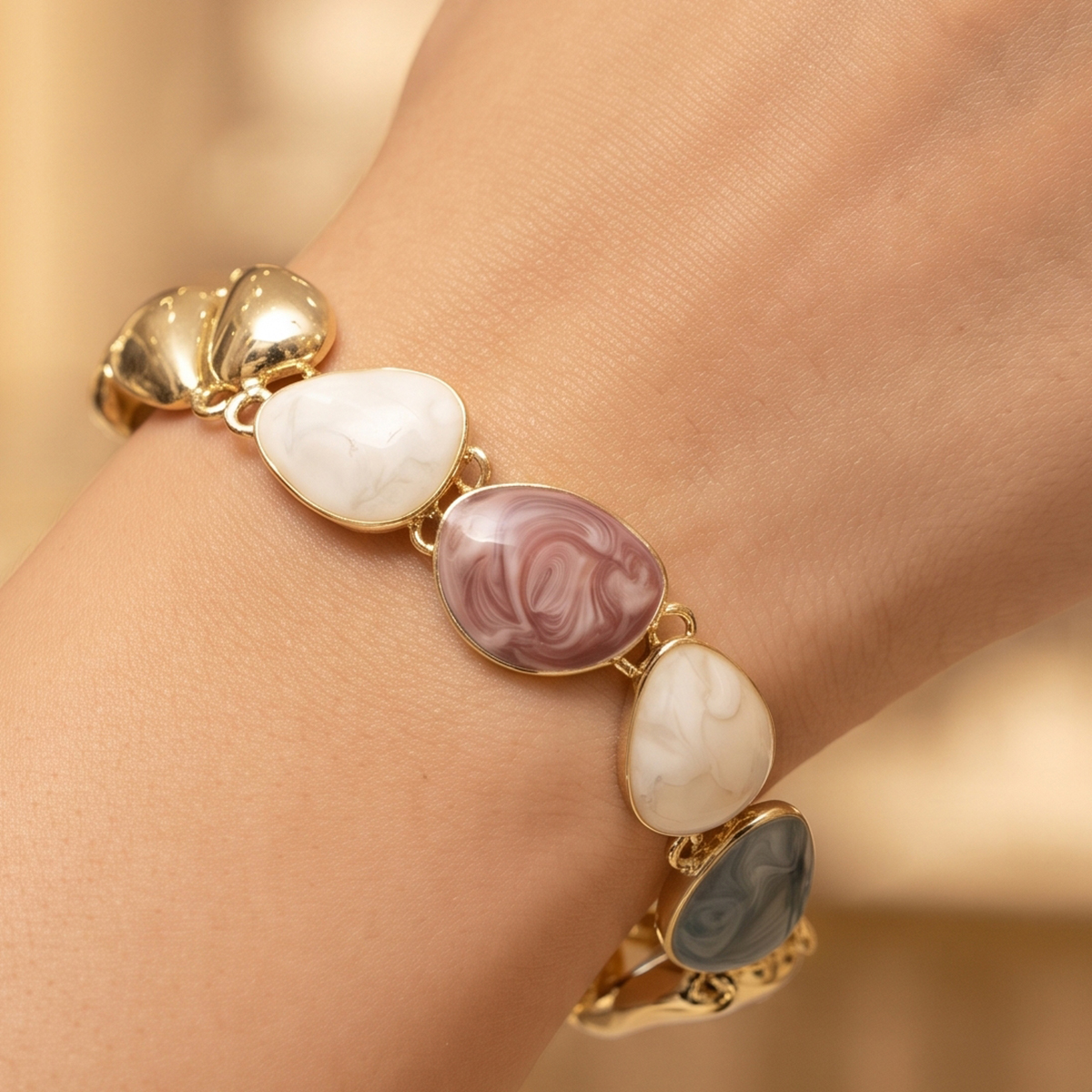 Elegant Teardrop Multi-Color Bracelet
