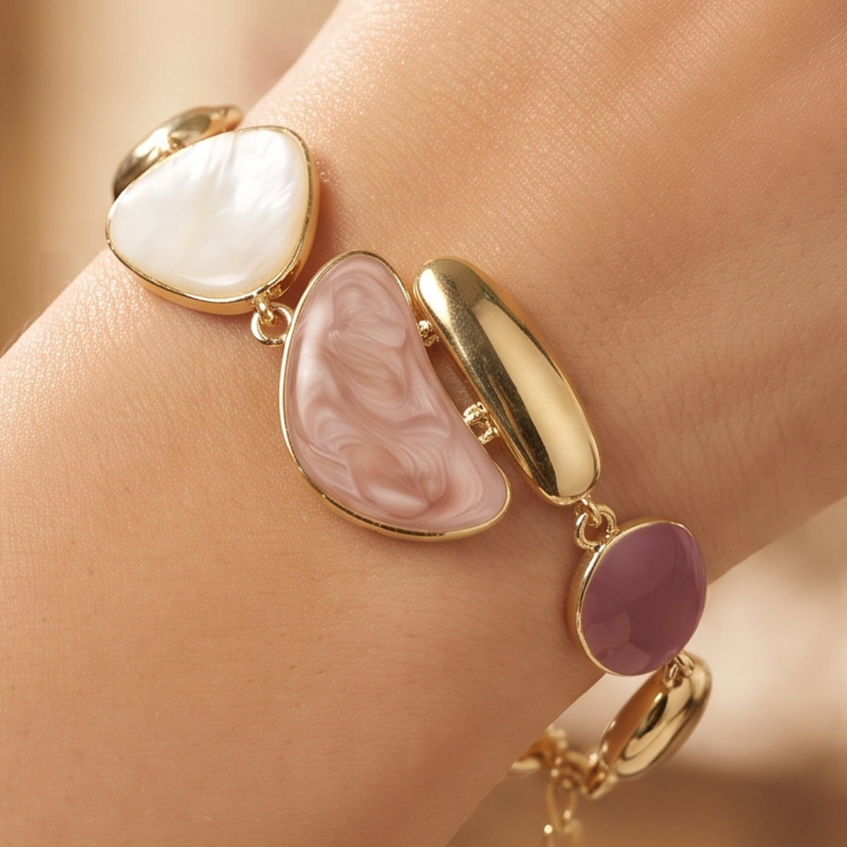 Golden and Stone Bracelet