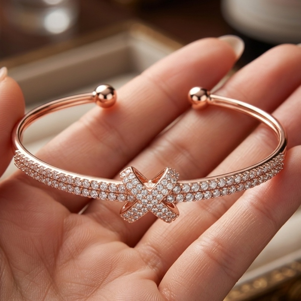 Ladies Bangle Rose Golden