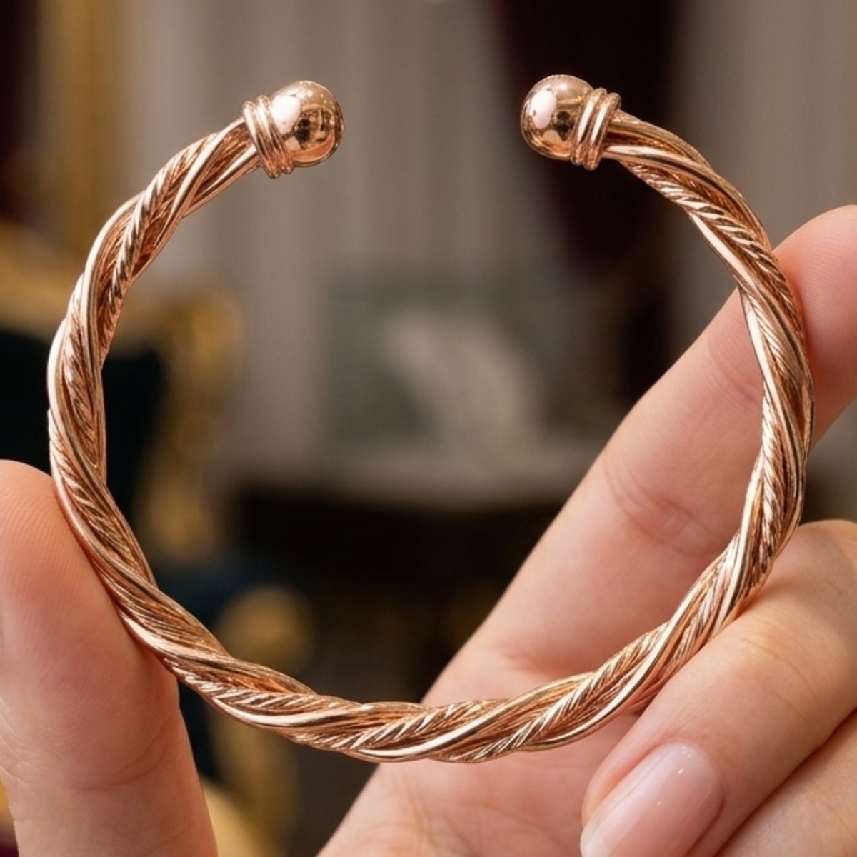 Twisted Open Cuff Bangle